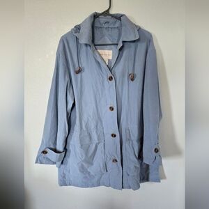 Relativity Teal Blue Hooded Jacket Size Small